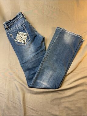 Women’s ViVi Diva Blue Embellished Pocket Jeans